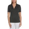 imageCallaway Womens Broken Stripe Golf Polo Sun Protection MoistureWicking Lightweight Performance Collared ShirtBlack