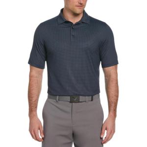 imageCallaway Mens Chevron Foulard Print Golf Polo Stretch Seams Sun Protection Available in Big ampamp TallCaviar Black