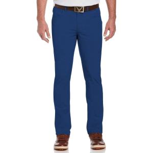 imageCallaway Mens EverPlay 5Pocket Golf Pants with Comfort Waistband Stretch NonIron Fabric MoistureWicking Tapered FitDeep Navy Htr