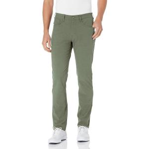 imageCallaway Mens EverPlay 5Pocket Golf Pants with Comfort Waistband Stretch NonIron Fabric MoistureWicking Tapered FitDk Lichen Htr