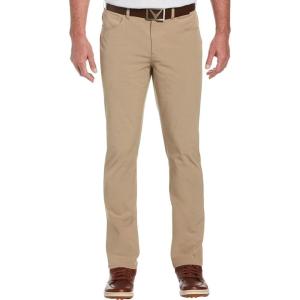 imageCallaway Mens EverPlay 5Pocket Golf Pants with Comfort Waistband Stretch NonIron Fabric MoistureWicking Tapered FitKhaki Heather