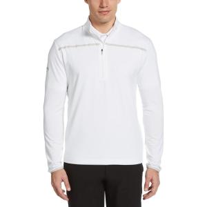 imageCallaway Mens Weather Series  Zip Mock Neck Pullover for Men Extended Sizes Mens Performance ApparelWhite