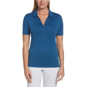 imageCallaway Womens Broken Stripe Golf Polo Sun Protection MoistureWicking Lightweight Performance Collared ShirtBlueberry Pancake