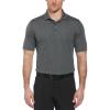 imageCallaway Mens Ventilated Classic Jacquard Short Sleeve Golf Polo Stretch Seams MoistureWicking Available in Big ampamp TallCaviar Black