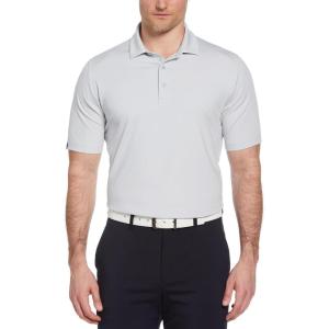 imageCallaway Mens Ventilated Classic Jacquard Short Sleeve Golf Polo Stretch Seams MoistureWicking Available in Big ampamp TallGray Dawn