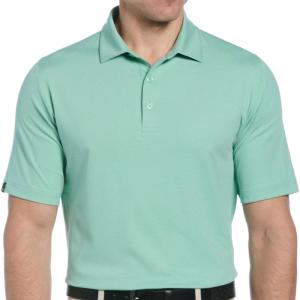 imageCallaway Mens Ventilated Classic Jacquard Short Sleeve Golf Polo Stretch Seams MoistureWicking Available in Big ampamp TallNeptune Green