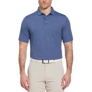 imageCallaway Mens Ventilated Classic Jacquard Short Sleeve Golf Polo Stretch Seams MoistureWicking Available in Big ampamp TallPeacoat
