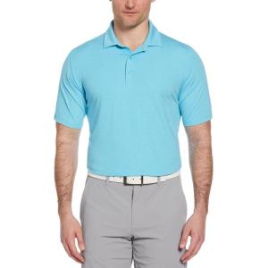 imageCallaway Mens Ventilated Classic Jacquard Short Sleeve Golf Polo Stretch Seams MoistureWicking Available in Big ampamp TallRiver Blue