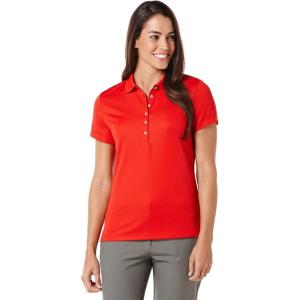imageCallaway Womens Short Sleeve Ottoman Performance Golf Polo With Sun Protection Size Small  4XLargeSalsa