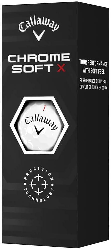 imageCallaway Golf Chrome Soft X Golf Balls Triple Track YellowStandard White