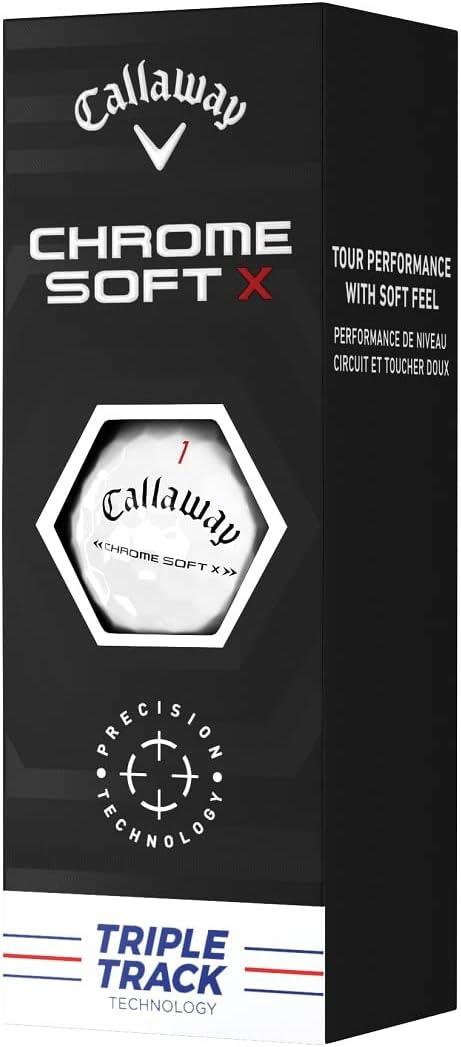 imageCallaway Golf Chrome Soft X Golf Balls Triple Track YellowTriple Track  Buy 1 Get 1 Free White
