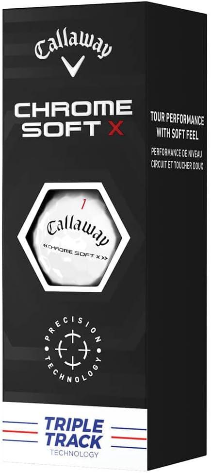 imageCallaway Golf Chrome Soft X Golf Balls Triple Track YellowTriple Track White