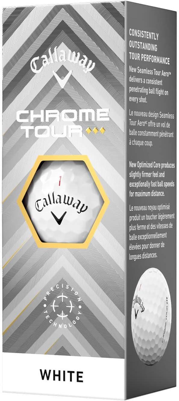 imageCallaway Golf Chrome Tour Triple Diamond Golf BallsWhite