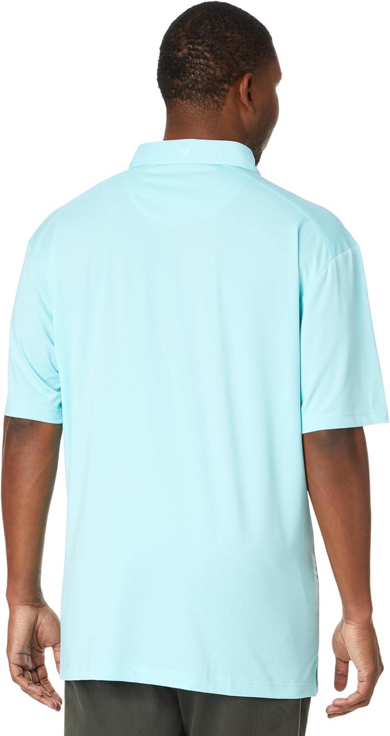 imageCallaway Mens Micro Hex Golf Performance Polo Shirt with Sun Protection Solid Stretch FabricAntigua Sand