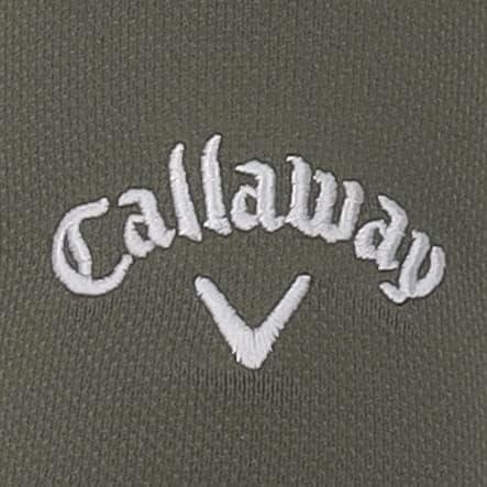 imageCallaway Mens Micro Hex Golf Performance Polo Shirt with Sun Protection Solid Stretch FabricBlack Lichen