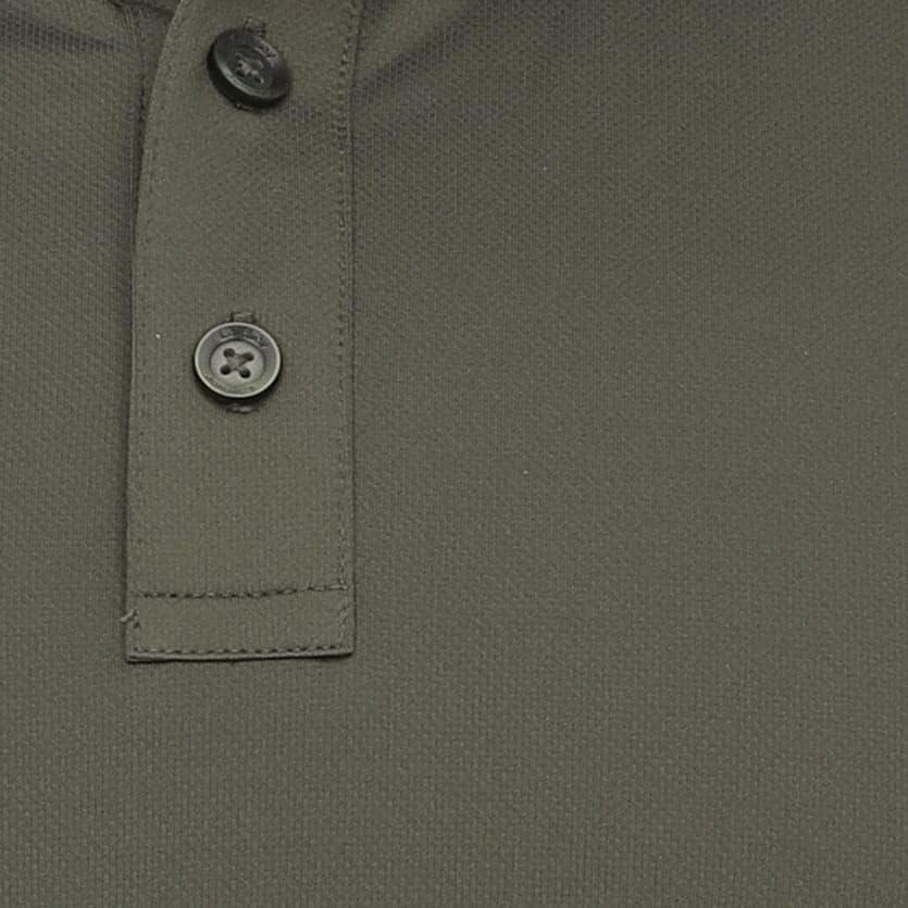 imageCallaway Mens Micro Hex Golf Performance Polo Shirt with Sun Protection Solid Stretch FabricBlack Lichen