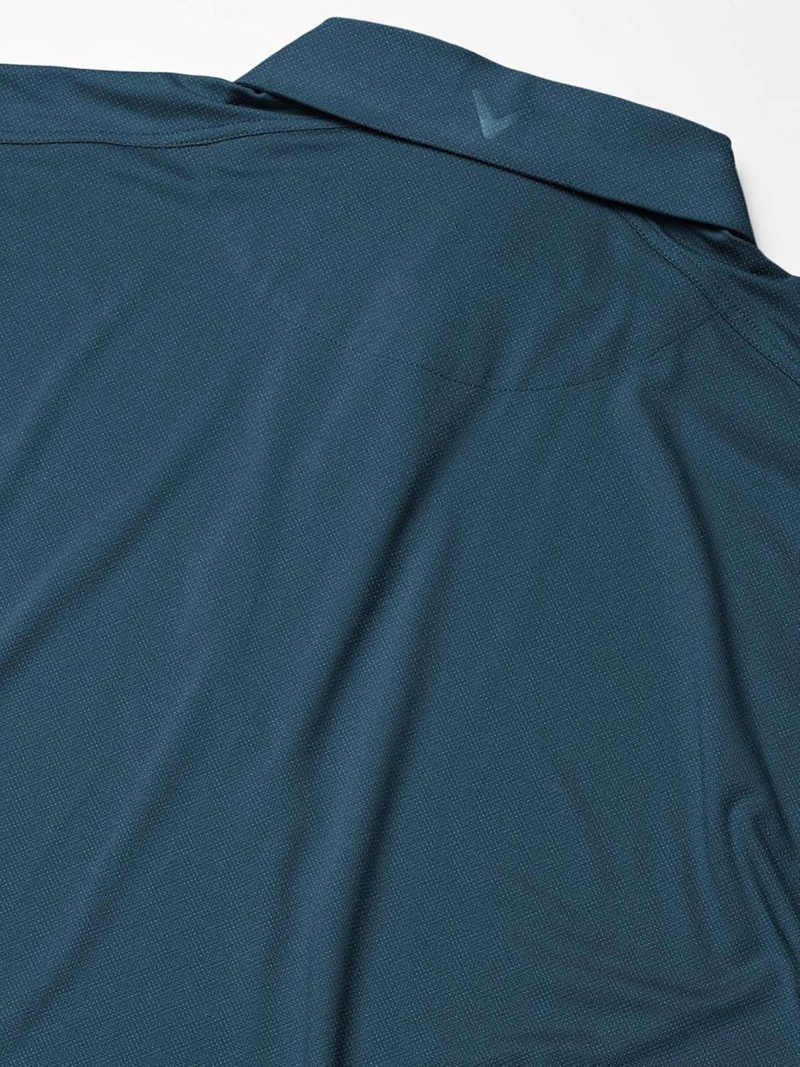 imageCallaway Mens Micro Hex Golf Performance Polo Shirt with Sun Protection Solid Stretch FabricDeep Dive