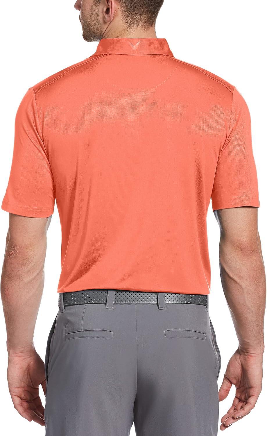 imageCallaway Mens Micro Hex Golf Performance Polo Shirt with Sun Protection Solid Stretch FabricDubarry