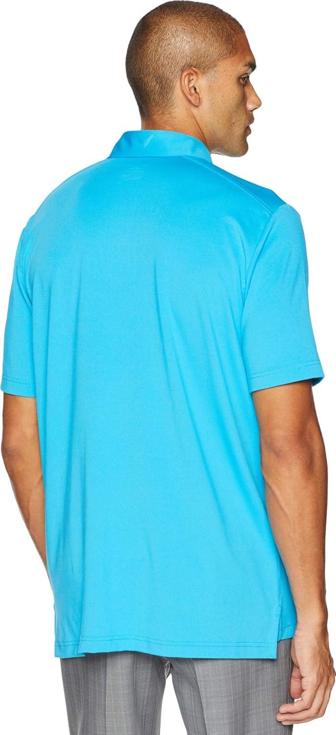 imageCallaway Mens Micro Hex Golf Performance Polo Shirt with Sun Protection Solid Stretch FabricHawaiian Ocean 2