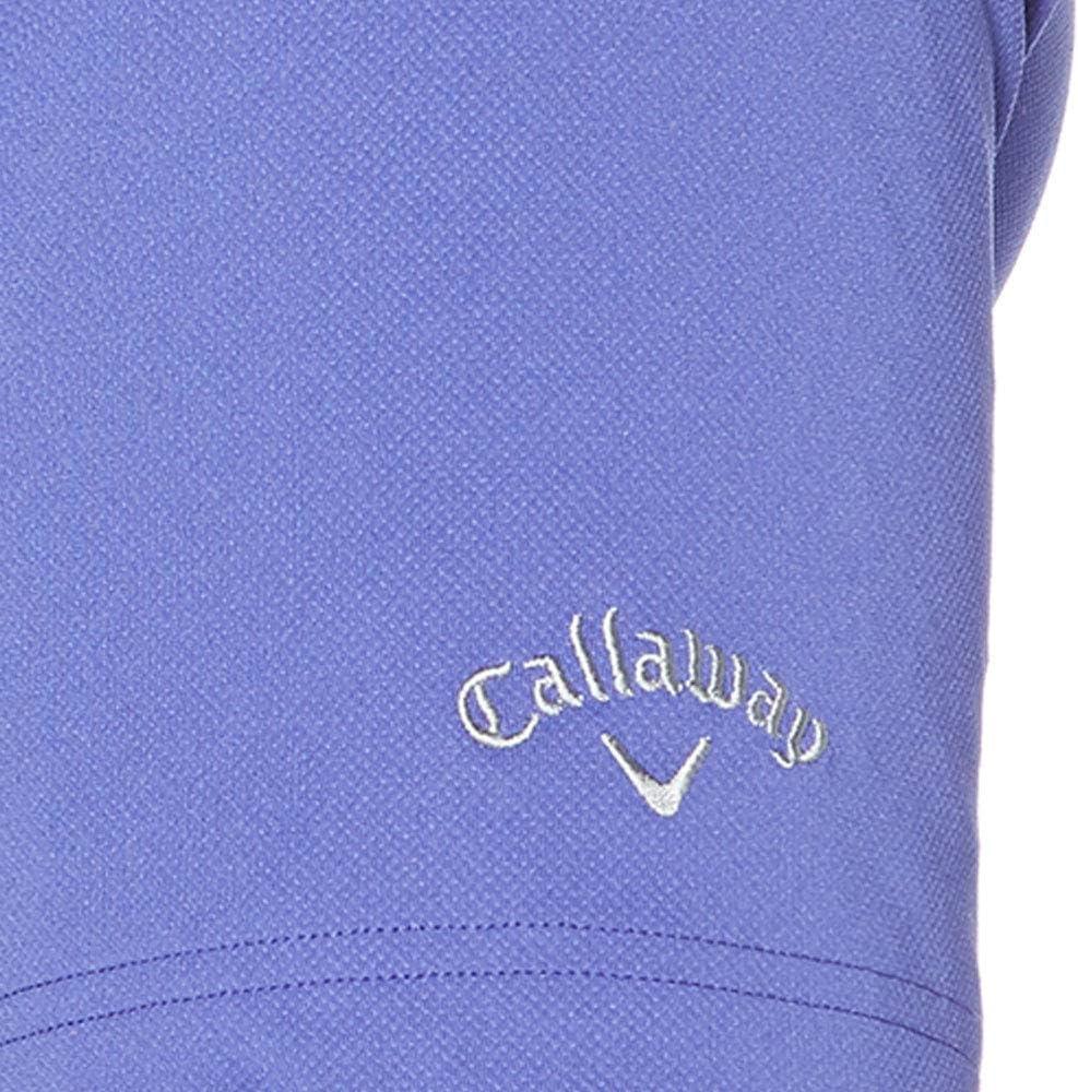 imageCallaway Mens Micro Hex Golf Performance Polo Shirt with Sun Protection Solid Stretch FabricPurple Iris