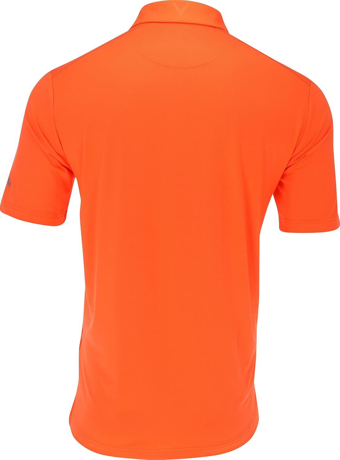 imageCallaway Mens Micro Hex Golf Performance Polo Shirt with Sun Protection Solid Stretch FabricTigerlily