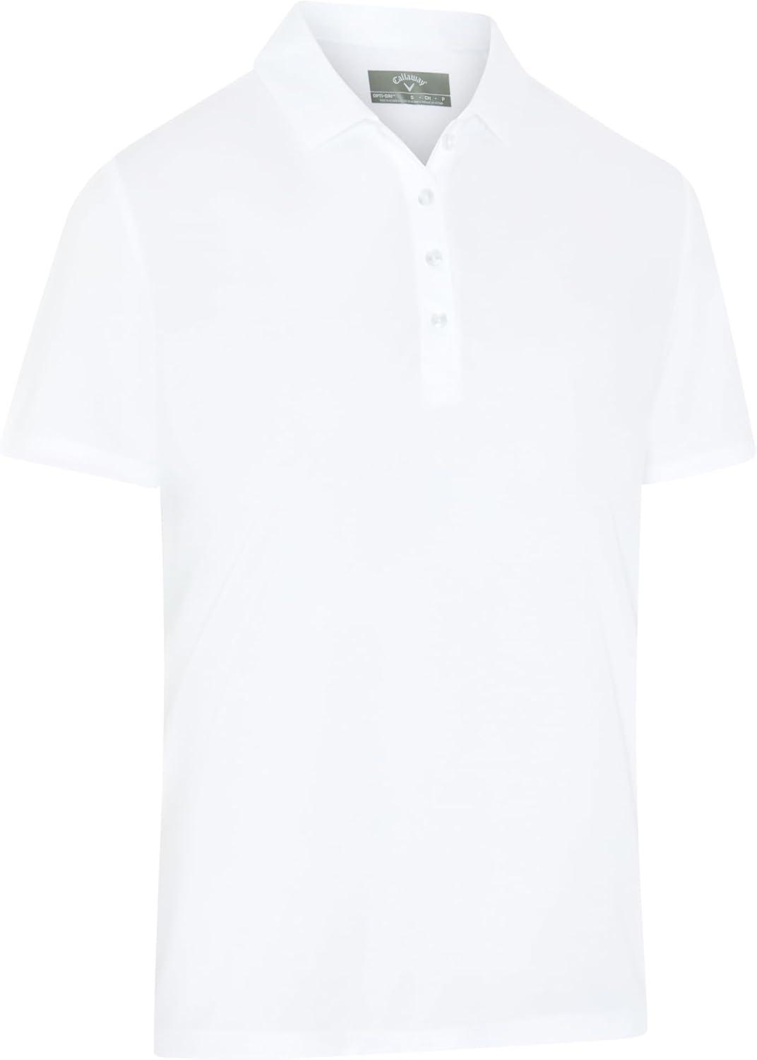 imageCallaway Womens Tournament Short Sleeve Golf Polo Shirt Added Stretch MoistureWicking Sun ProtectionBright White