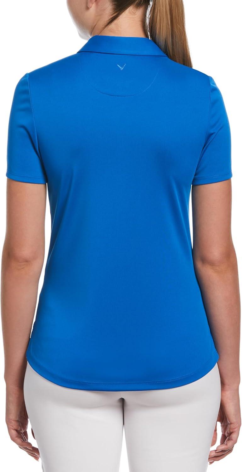 imageCallaway Womens Tournament Short Sleeve Golf Polo Shirt Added Stretch MoistureWicking Sun ProtectionSkydiver