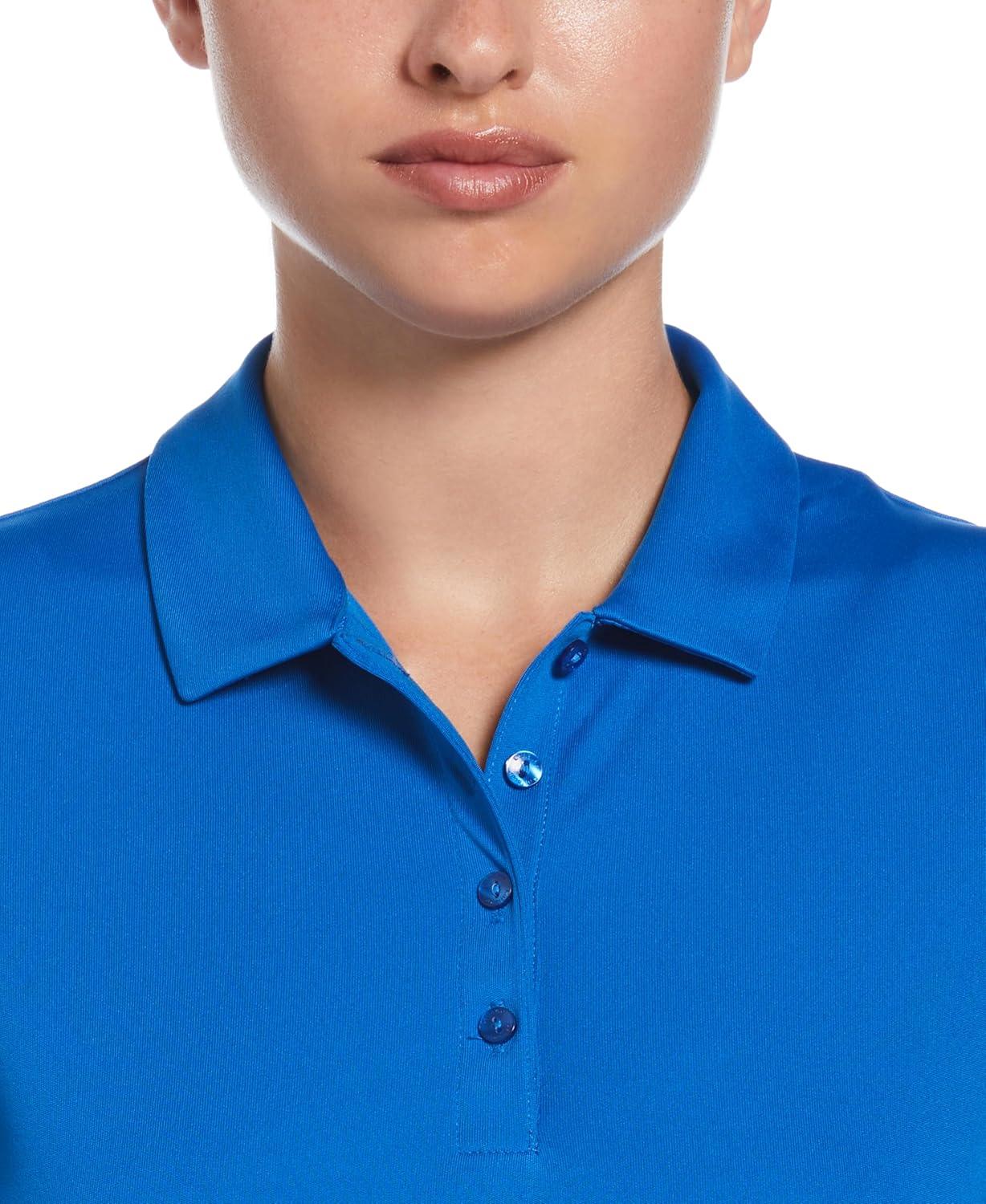 imageCallaway Womens Tournament Short Sleeve Golf Polo Shirt Added Stretch MoistureWicking Sun ProtectionSkydiver