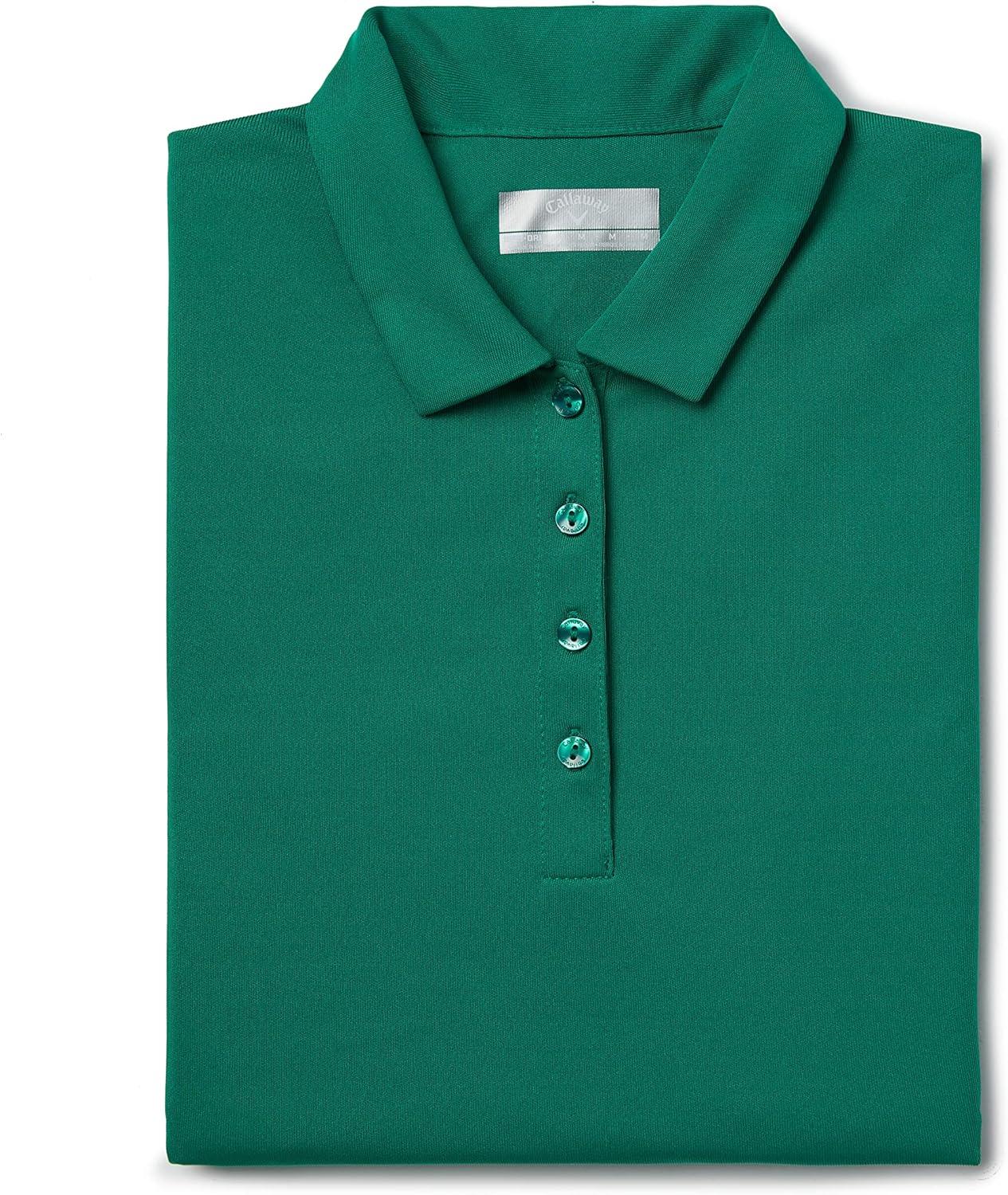 imageCallaway Womens Tournament Short Sleeve Golf Polo Shirt Added Stretch MoistureWicking Sun ProtectionUltramarine Green