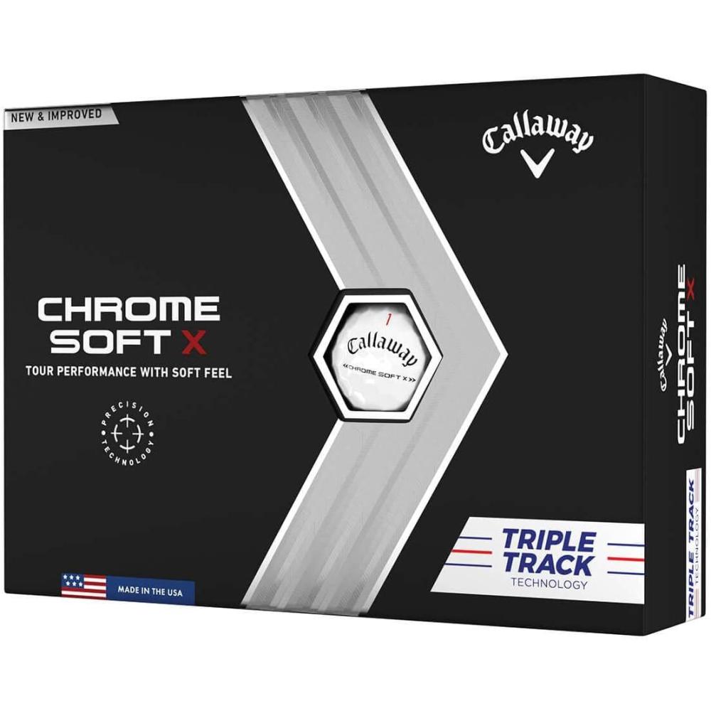 imageCallaway Golf Chrome Soft X Golf Balls Triple Track YellowTriple Track White