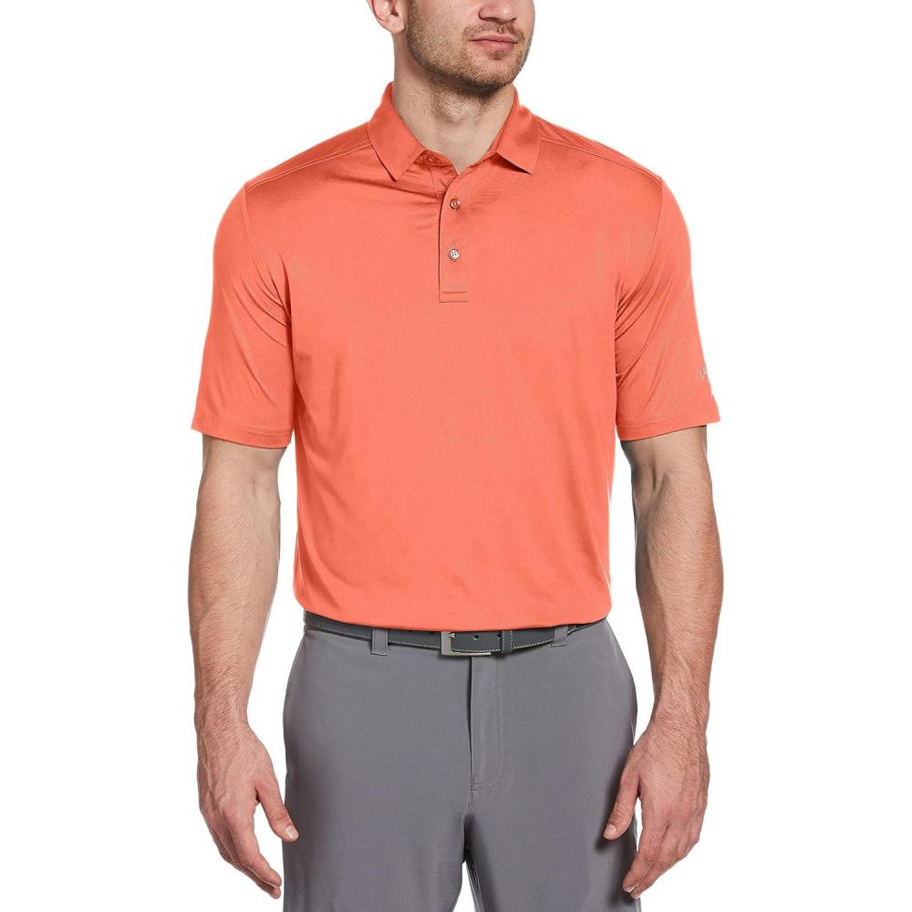 imageCallaway Mens Micro Hex Golf Performance Polo Shirt with Sun Protection Solid Stretch FabricDubarry
