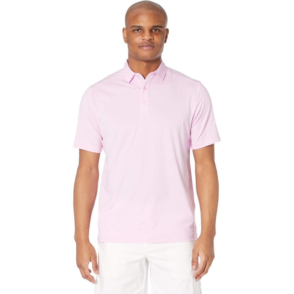 imageCallaway Mens Micro Hex Golf Performance Polo Shirt with Sun Protection Solid Stretch FabricParty Pink