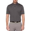 imageCallaway Mens Micro Hex Golf Performance Polo Shirt with Sun Protection Solid Stretch FabricAsphalt