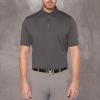 imageCallaway Mens Micro Hex Golf Performance Polo Shirt with Sun Protection Solid Stretch FabricAsphalt