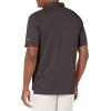 imageCallaway Mens Micro Hex Golf Performance Polo Shirt with Sun Protection Solid Stretch FabricAsphalt