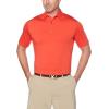 imageCallaway Mens Micro Hex Golf Performance Polo Shirt with Sun Protection Solid Stretch FabricBittersweet