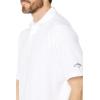 imageCallaway Mens Micro Hex Golf Performance Polo Shirt with Sun Protection Solid Stretch FabricBright White