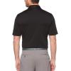 imageCallaway Mens Micro Hex Golf Performance Polo Shirt with Sun Protection Solid Stretch FabricCaviar