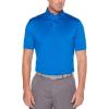 imageCallaway Mens Micro Hex Golf Performance Polo Shirt with Sun Protection Solid Stretch FabricMagnetic Blue