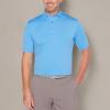 imageCallaway Mens Micro Hex Golf Performance Polo Shirt with Sun Protection Solid Stretch FabricMarina
