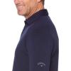 imageCallaway Mens Micro Hex Golf Performance Polo Shirt with Sun Protection Solid Stretch FabricPeacoat