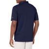 imageCallaway Mens Micro Hex Golf Performance Polo Shirt with Sun Protection Solid Stretch FabricPeacoat