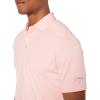 imageCallaway Mens Micro Hex Golf Performance Polo Shirt with Sun Protection Solid Stretch FabricPowder Pink