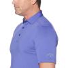 imageCallaway Mens Micro Hex Golf Performance Polo Shirt with Sun Protection Solid Stretch FabricPurple Iris