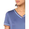 imageCallaway Womens VNeck Colorblock Short Sleeve Golf Dress with Truesculpt Stretch Fabric MoistureWicking Sun ProtectionBlue Indigo