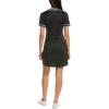 imageCallaway Womens VNeck Colorblock Short Sleeve Golf Dress with Truesculpt Stretch Fabric MoistureWicking Sun ProtectionCaviar