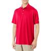 imageCallaway Mens Micro Hex Golf Performance Polo Shirt with Sun Protection Solid Stretch FabricTango Red