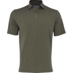 imageCallaway Mens Micro Hex Golf Performance Polo Shirt with Sun Protection Solid Stretch FabricBlack Lichen