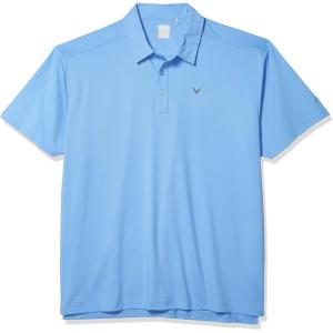 imageCallaway Mens Micro Hex Golf Performance Polo Shirt with Sun Protection Solid Stretch FabricCornflower Blue