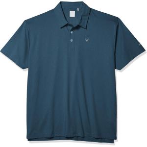 imageCallaway Mens Micro Hex Golf Performance Polo Shirt with Sun Protection Solid Stretch FabricDeep Dive
